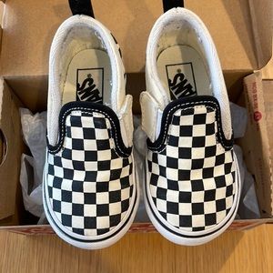 Vans Toddler size 6.5 slip on classic checkerboard
